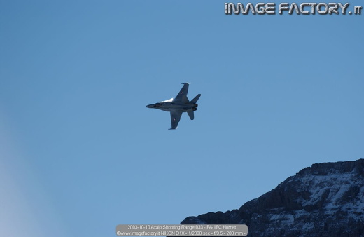 2003-10-10 Axalp Shooting Range 033 - FA-18C Hornet